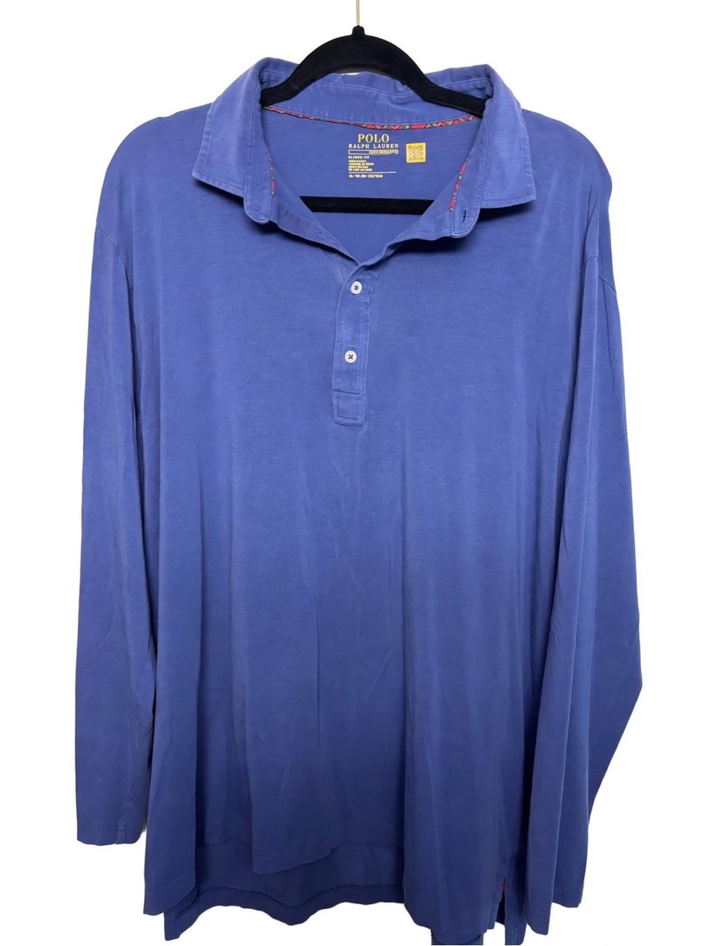 Polo by Ralph Lauren Long-Sleeve Polo in Periwinkle Blue